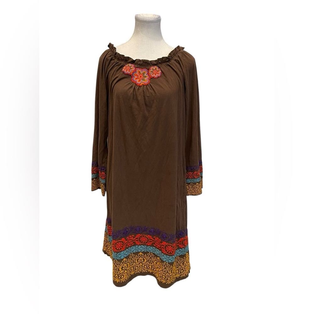 Johnny Was La Brown Boho Dress